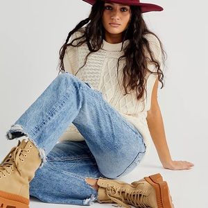 NWOT Free People Clean Slate Felt Hat in color Chestnut. One Size Adjustable